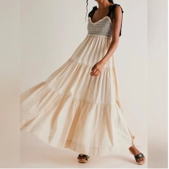 Free People Bluebell Maxi Solid Dress size S - Picture 1 of 8